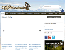 Tablet Screenshot of cyklomania.sk
